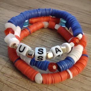 Heishi Clay Bead 3 Piece Freedom Stack